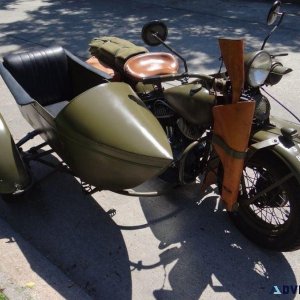 For Sale 1942 Harley Davidson WLA with sidecar