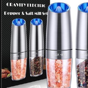 Gravity Electric Pepper and Salt Grinder Set