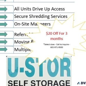 U-STOR SELF STORAGE  Out our 5x10 special