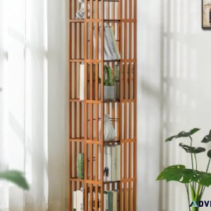 15% Off for Natural Wood Revolving Bookshelf