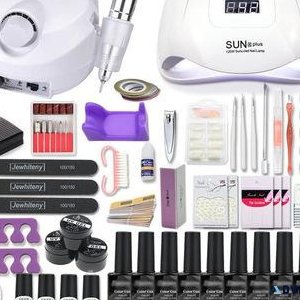 Nail Art Tool Set Nail Polish Glue Phototherapy Lamp