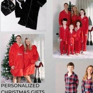 Personalized Christmas Gifts  Family Pjs Robes and More