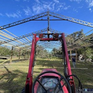 BLACK PAINTED GABLE TRUSSES