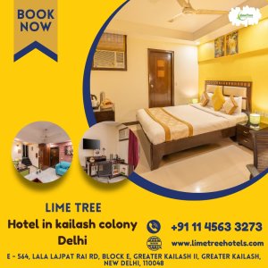 Experience luxury at lime tree hotel in kailash colony delhi