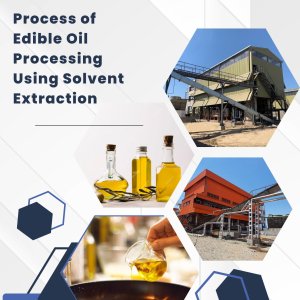 Method of solvent extraction for processing edible oil