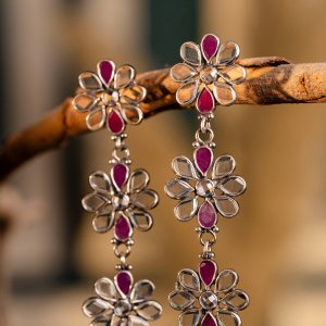 Buy designer handmade silver jewellery online for women