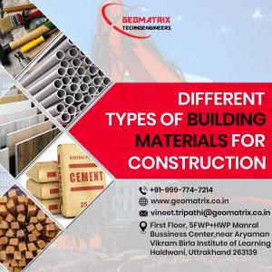 Different types of building materials for construction