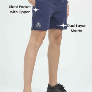 Dual-layer gym shorts for men by emperors yathra