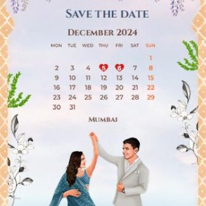 Save the date invitation card