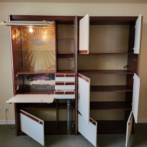 Spacious and great condition lighted wall unit