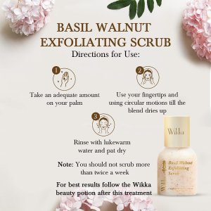 Basil walnut exfoliating scrub