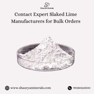 Contact expert slaked lime manufacturers for bulk orders