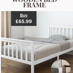 Stylish single wooden bed frame for cozy comfort