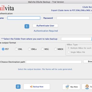 Easily backup emails from g suite with mailvita tool