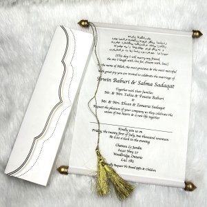 Scroll wedding invitations | a timeless touch