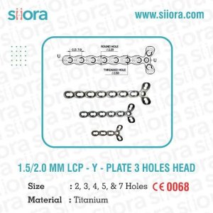 15/20 mm lcp-y-plate 3 holes head