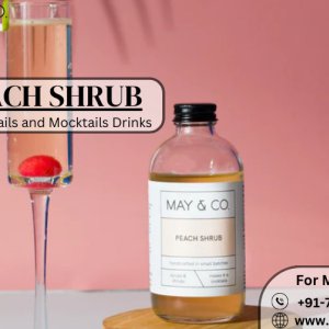 May & co’s peach shrub drink for ultimate party vibes