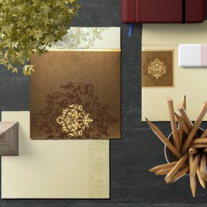Screen printed wedding invitations | custom & elegant designs