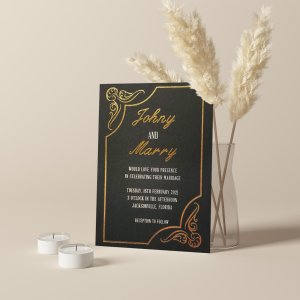 Premium foil stamped invitations | gold & hot foil